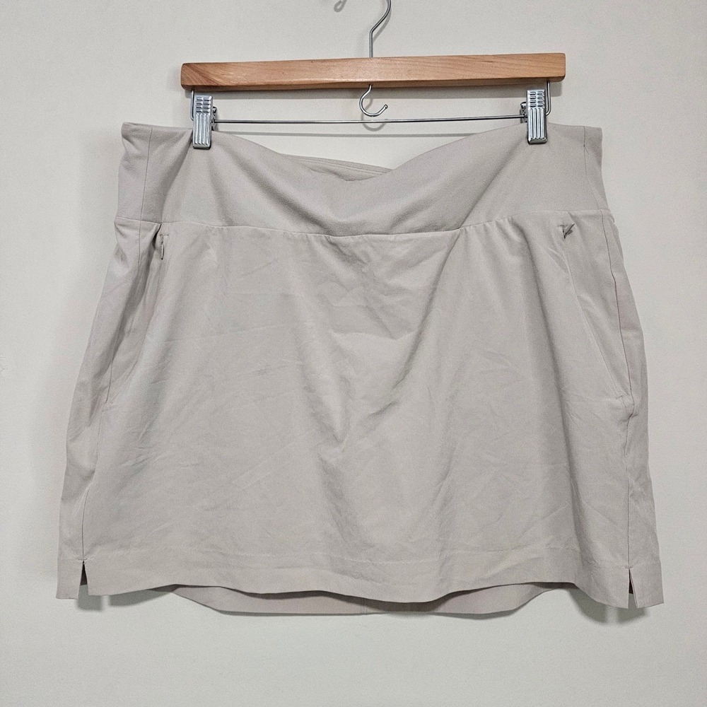 Athleta Soho Skort Womens 18 Beige Golf Tennis Athletic Skirt‎ Shorts Pickleball